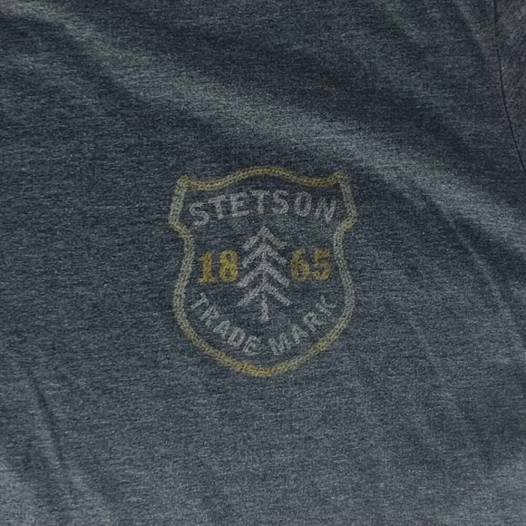 Stetson Gray Short Sleeve Crewneck Shirt Mens XL - Picture 2 of 4